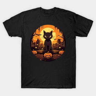 Manx Cat Halloween, Cat Lover T-Shirt